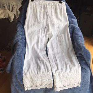 Kenar 💯 Linen Embroidered Pants New